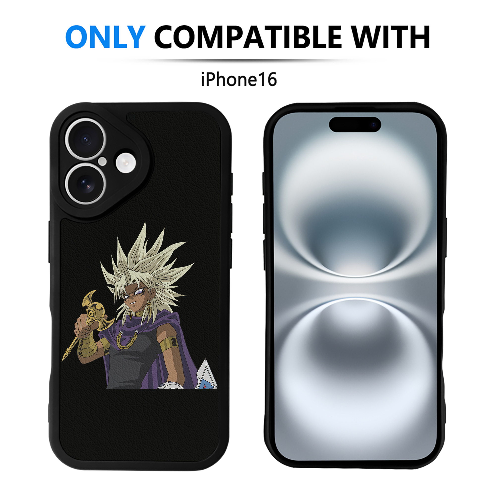 遊☆戯☆王 Yu-Gi-Oh! 【iPhone 16シリーズ対応】シリコンスマホケース（レザー調） 材質：シリコン
